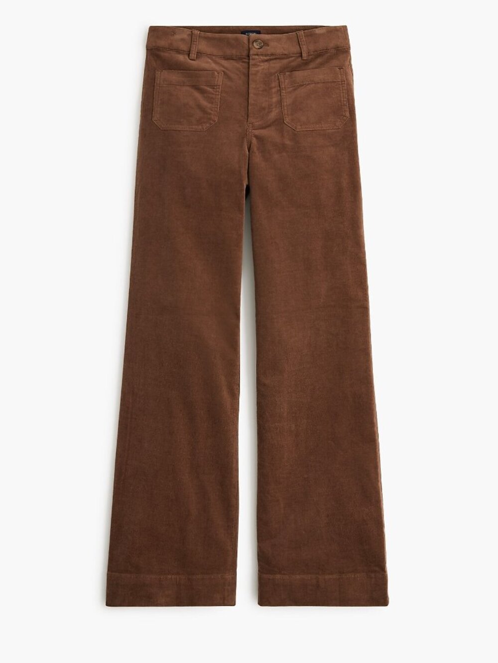 J.Crew Lizzie Velvety Corduroy Wide-Leg Pant Cocoa - Women's 30 Long - Like New